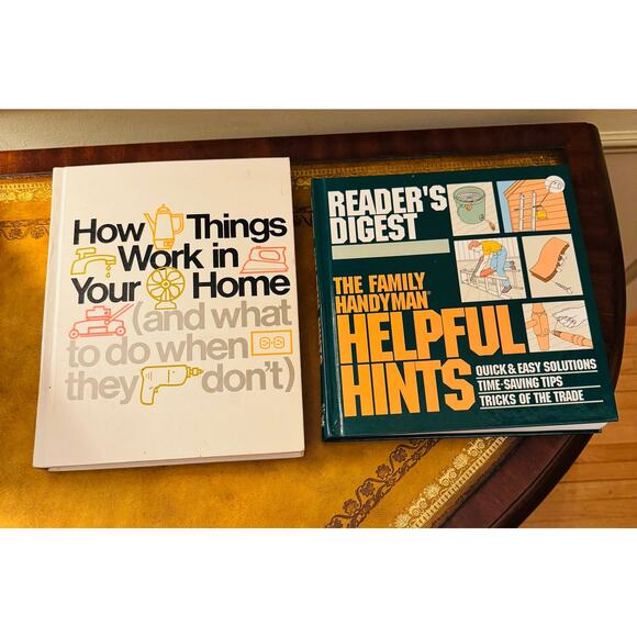 Family Man Helpful Hints Fixing Home Homeowner Hardcover Books Set of 2 - Picture 1 of 4